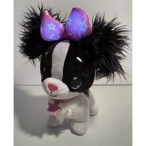 Wish Me Puppy Plush Cavalier Dog Black White Lights Up Toy